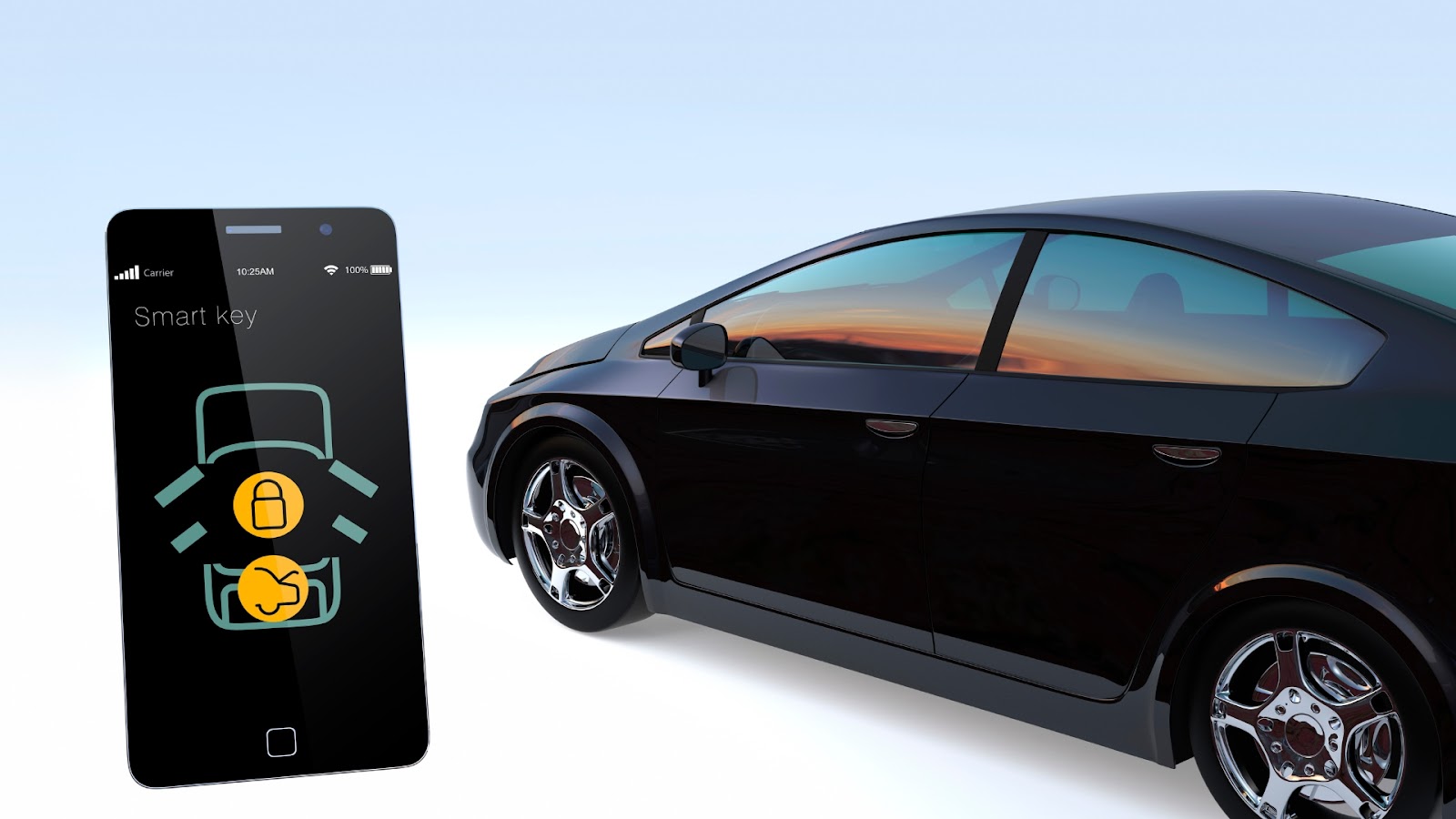 Car door unlocking that can be controlled on a smartphone app