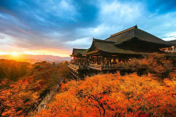 Kiyomizu-dera with trees around it

Description automatically generated