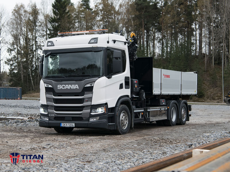 G410 scania white truck 