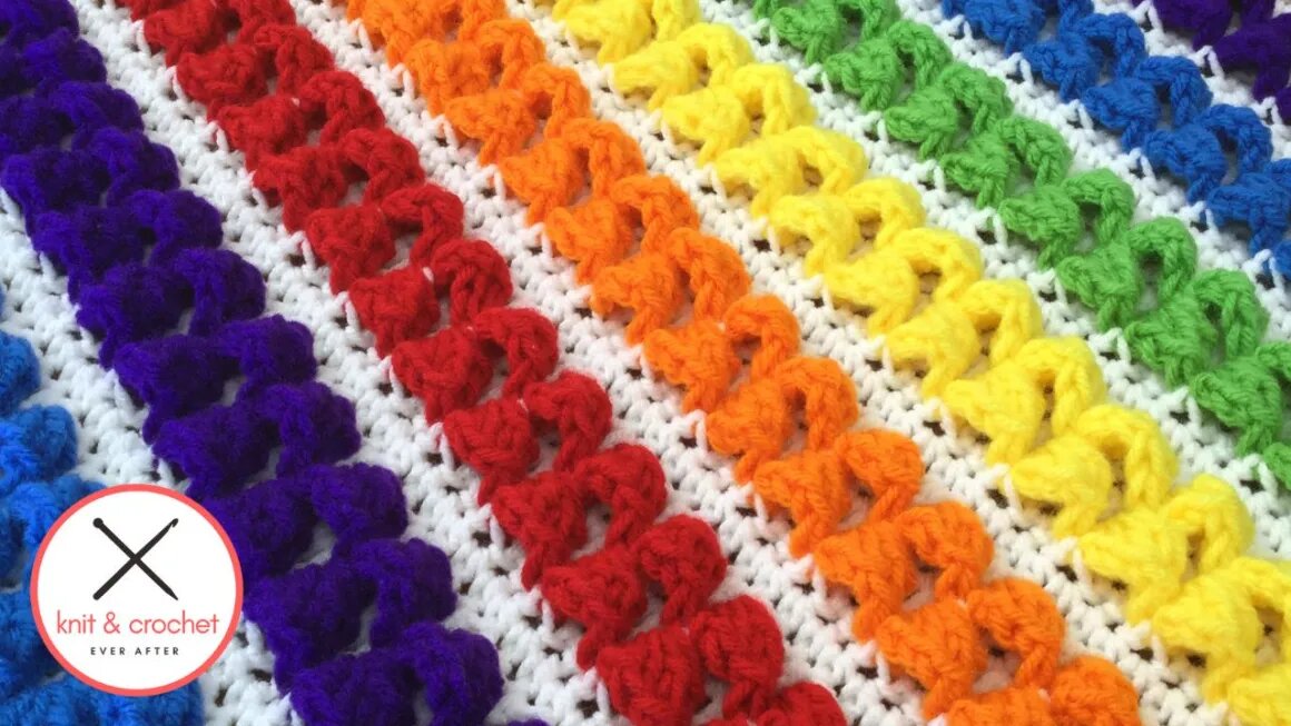 Crochet rainbow blanket patterns