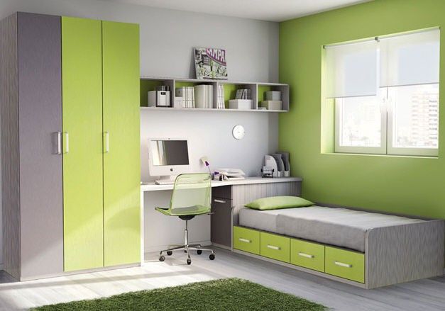 Cat kamar aesthetic 2 warna : hijau muda dan abu muda