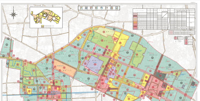 武蔵野都市計画図