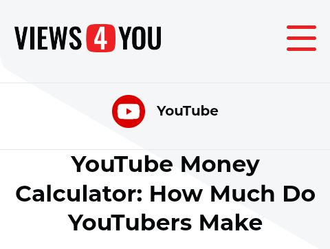 Views4You YouTube Money Calculator - How to make money on YouTube 