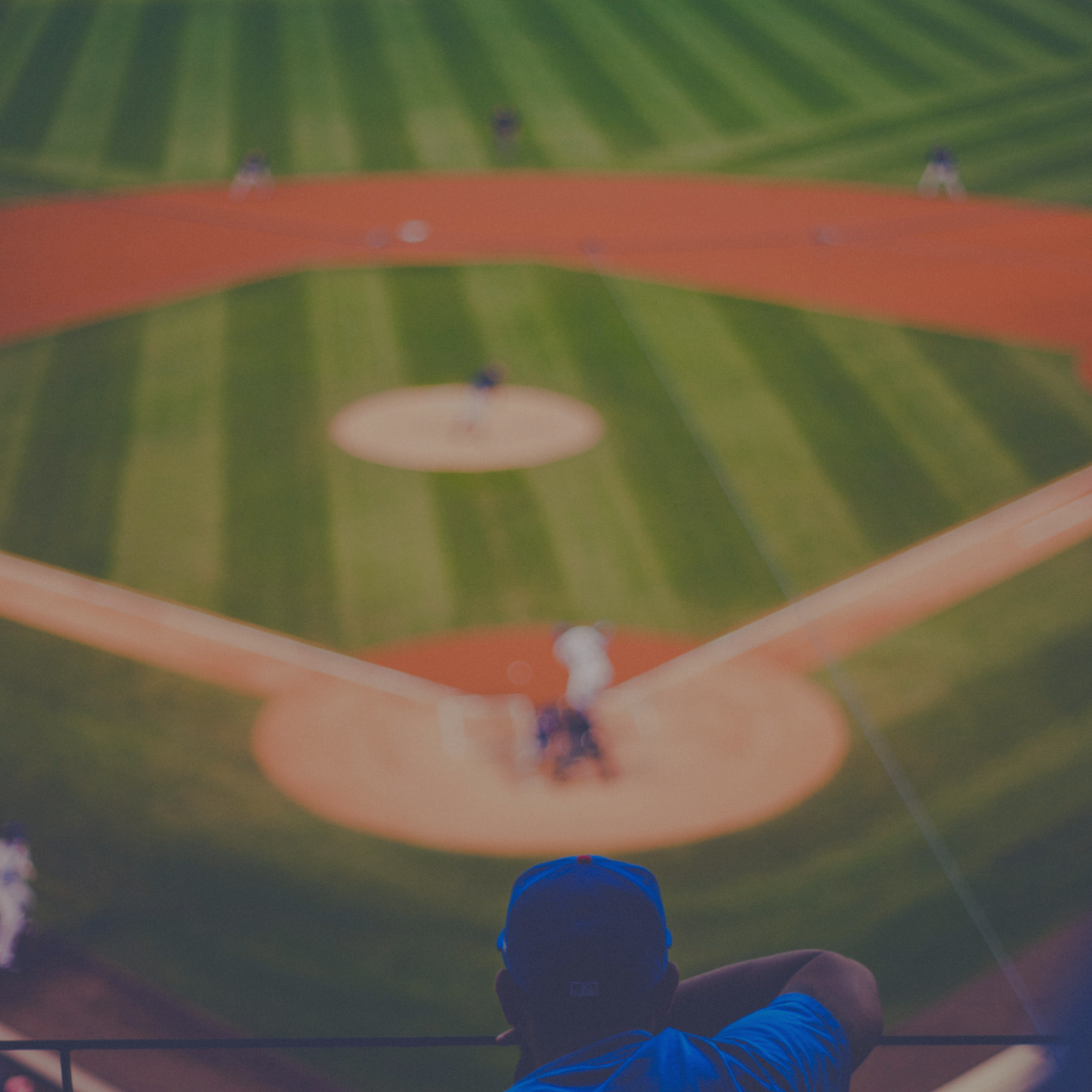 Baseball Diamond Showing a Batter Prepared to Perform