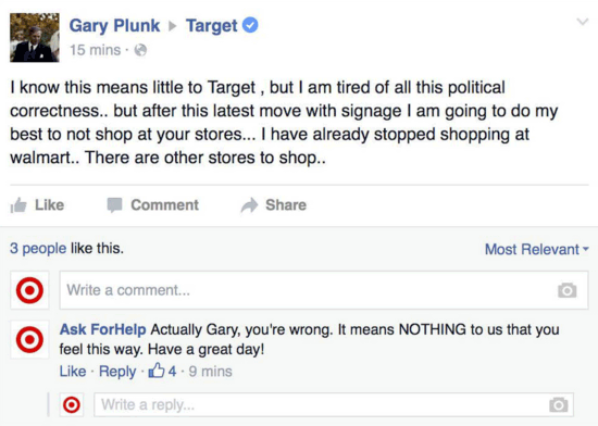 customer service fail, target