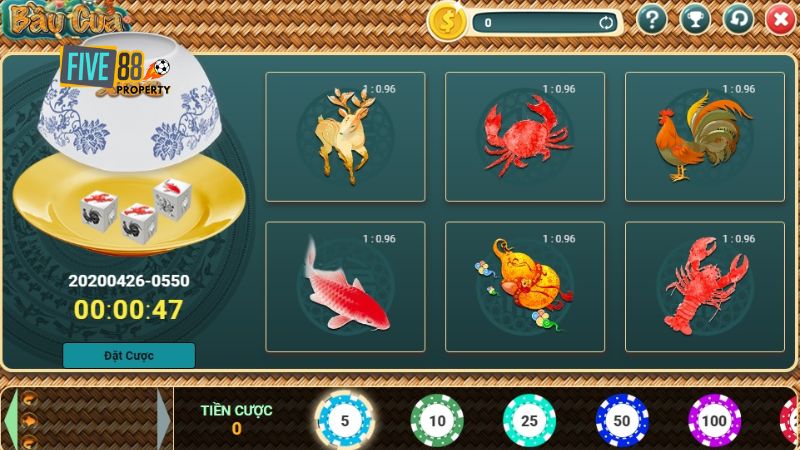 Bầu cua tôm cá là tựa game cực hấp dẫn tại nhà cái Five88.