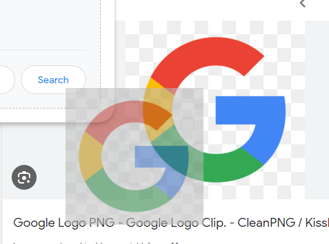 Dragging an image in a search result to check its background transparency, non transparent result