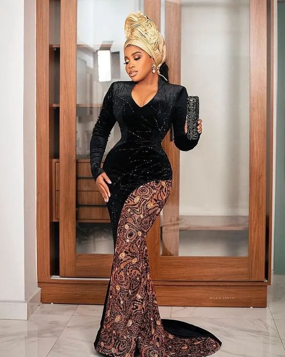 Picture of Veekee James looking good for her Aso ebi fashion