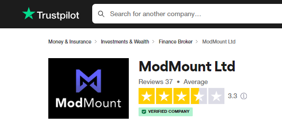 Trustpilot上のModMountのプロフィール