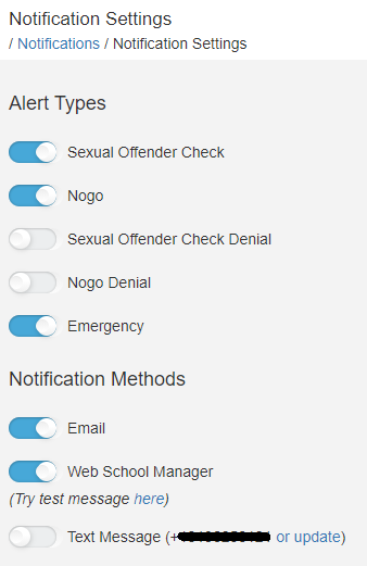 Notification Settings