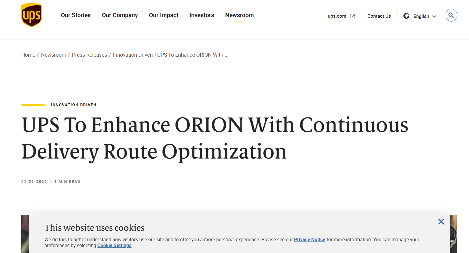 UPS's ORION System: