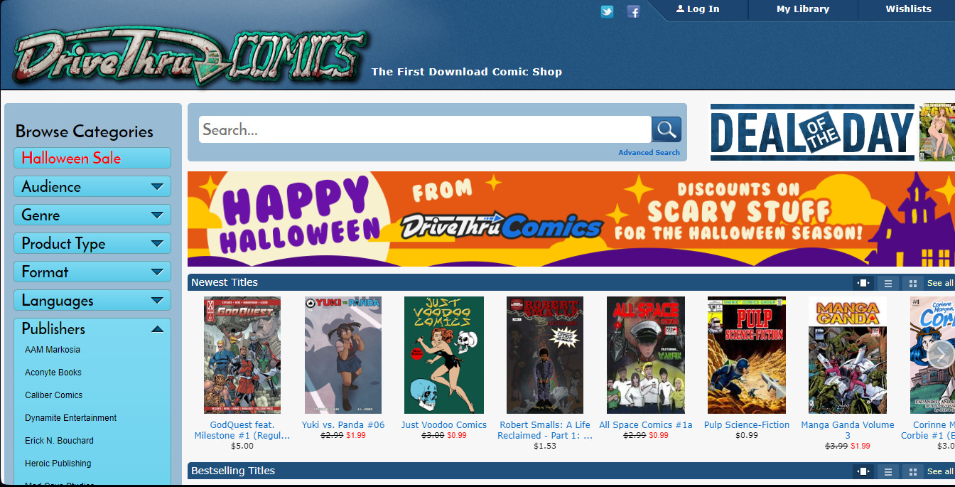 DriveThru Comics — лучшие сайты для бесплатного чтения комиксов онлайн 