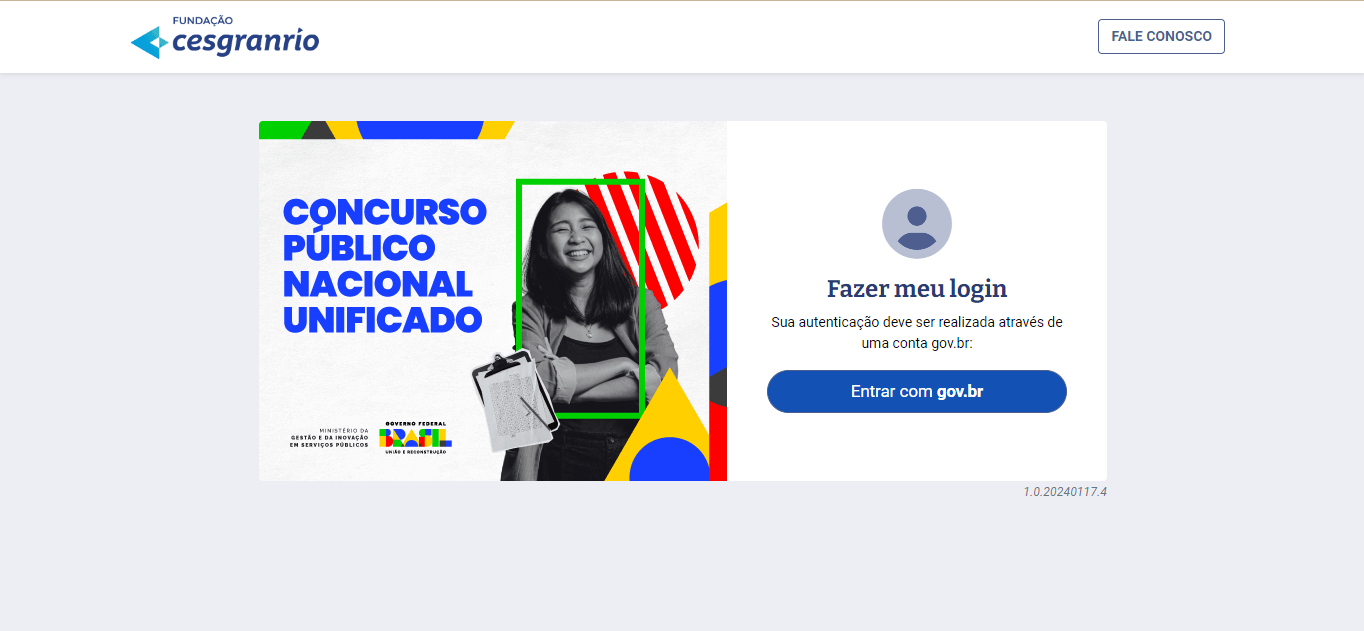 Já está no ar a página de inscrição dos candidatos ao Concurso Nacional Unificado 2024! Inscrições começam amanhã!