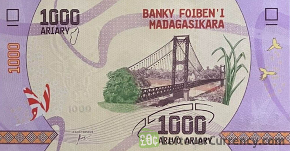 1000 Malagasy Ariary banknote.