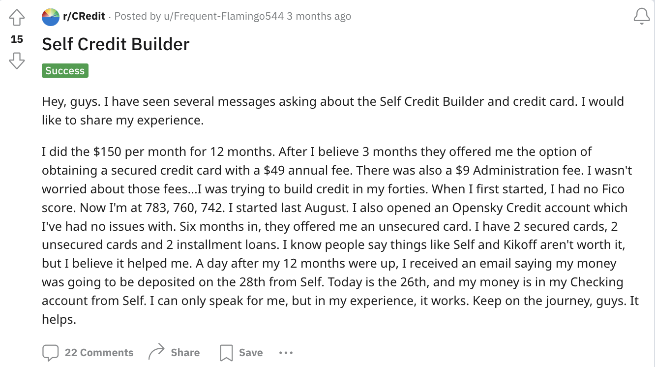 Self Secured Credit Card Reviews
