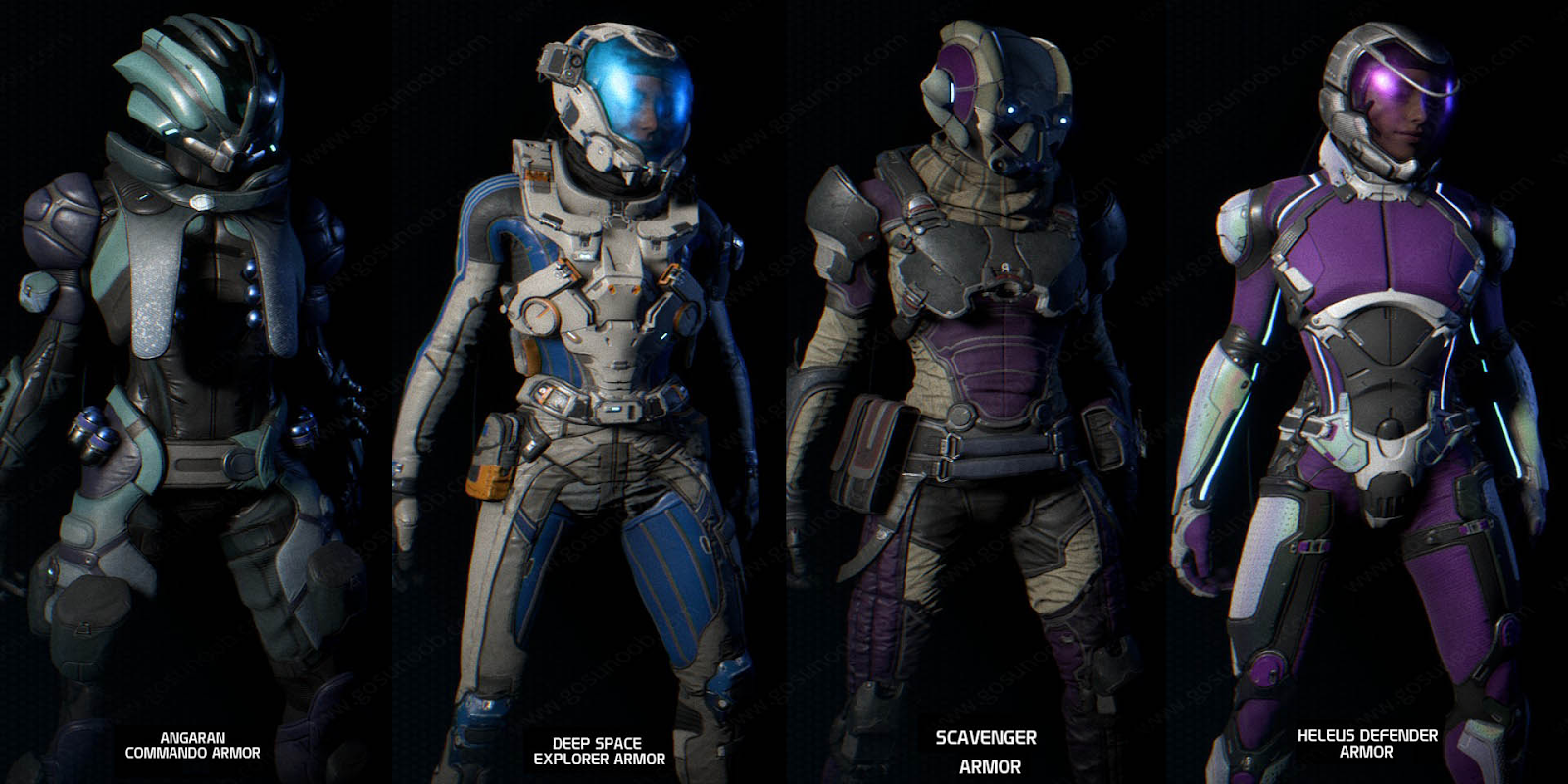 Armor sets from Mass Effect: Andromeda