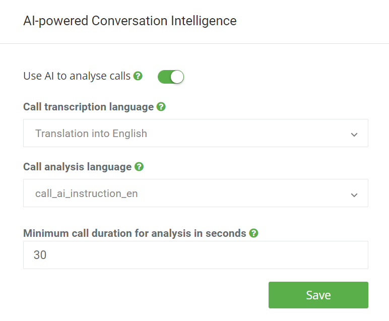 Ringostat AI Supervisor, understanding the language in which artificial intelligence will analyze and decipher the conversation