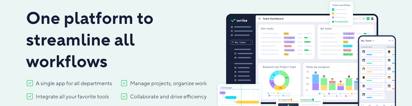 Image showing Wrike as a management system