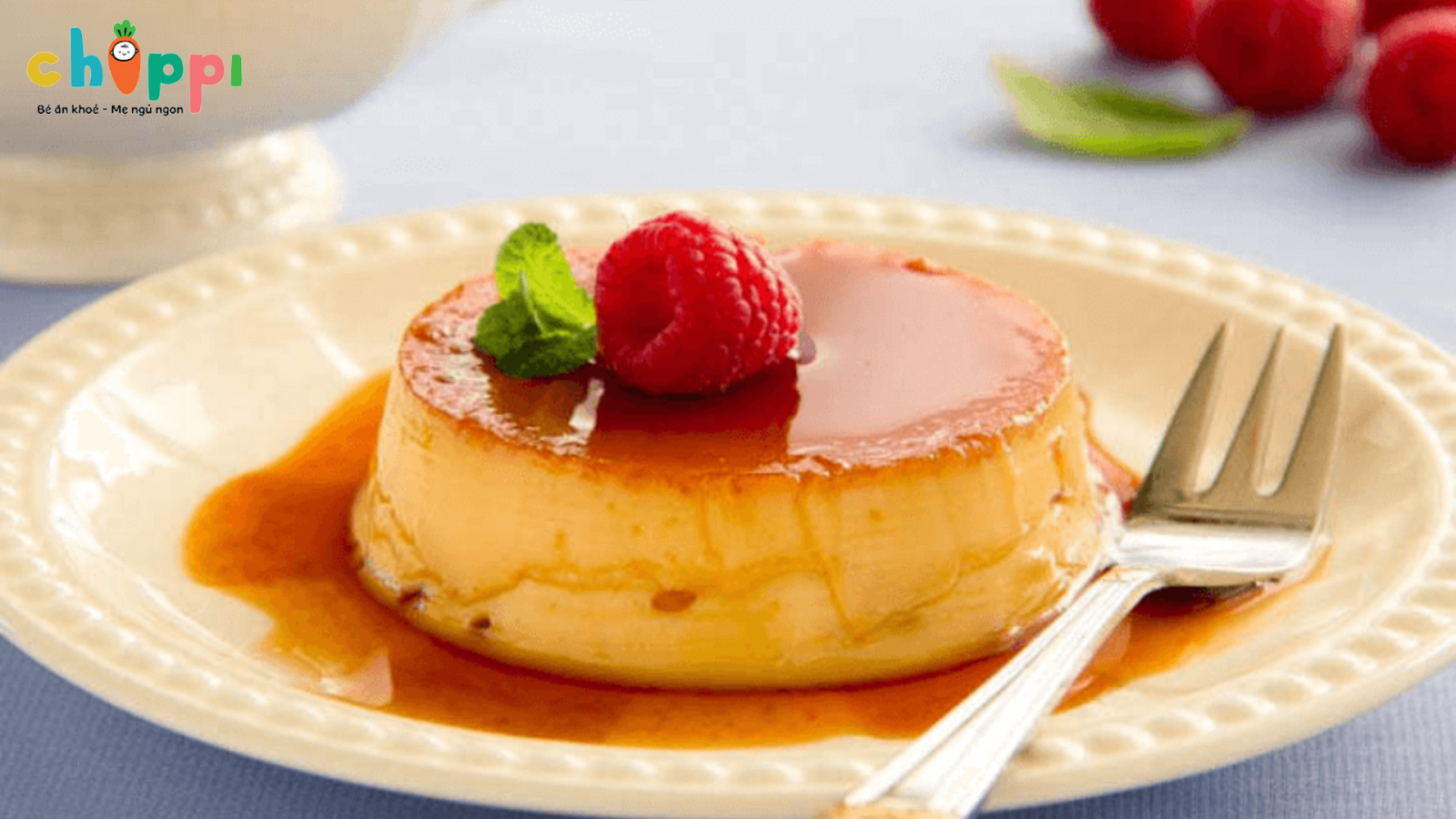 Bánh flan trứng sữa cho bé