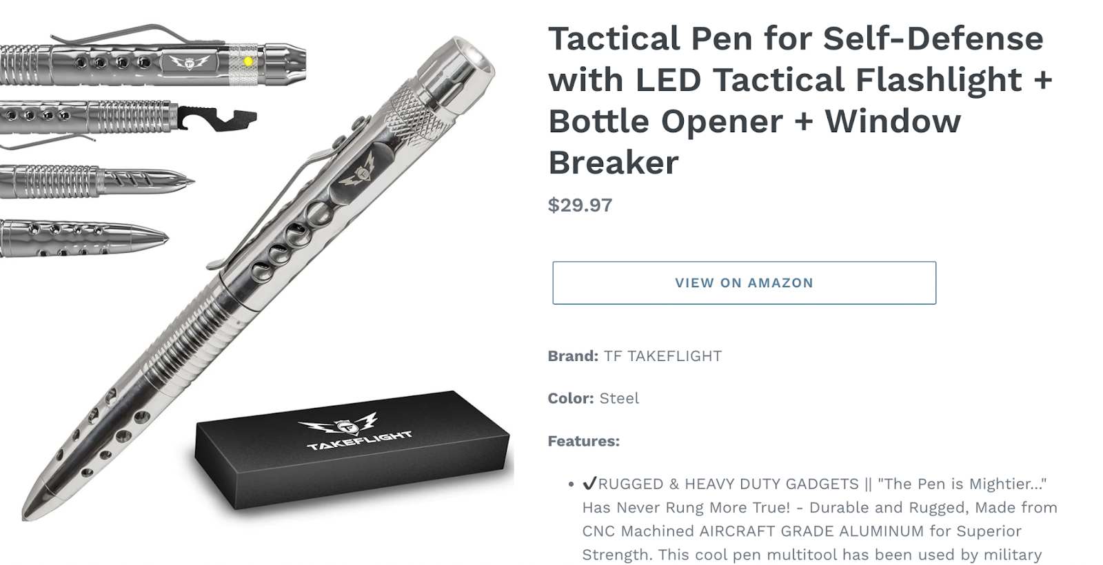 gifts for sales reps, tactical pen