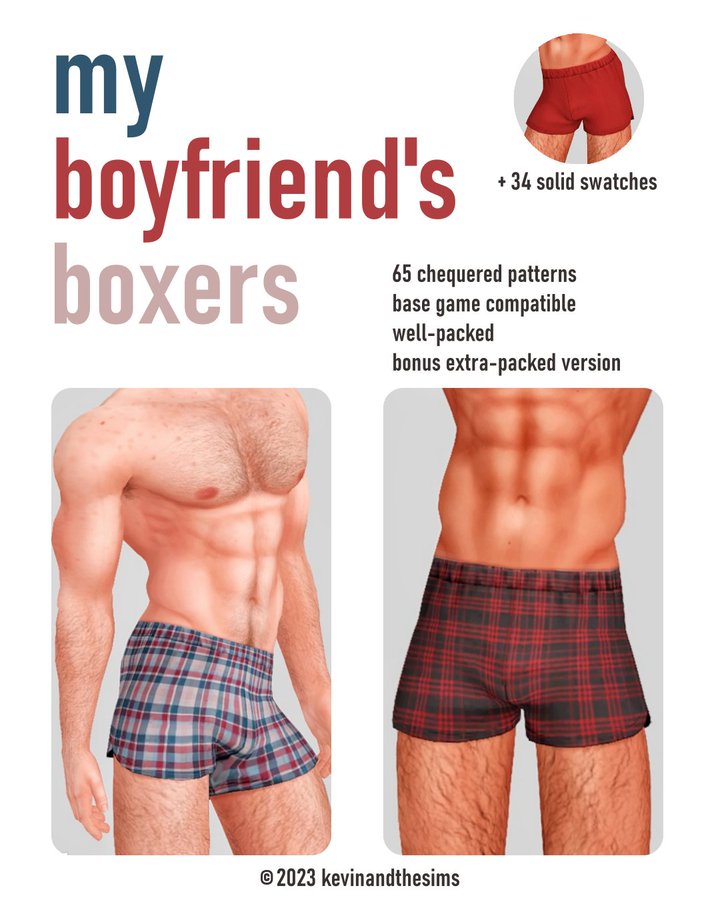 KevinAndTheSims Classic CC Male Boxers