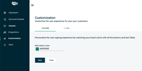 OtterWaiver color customization and branding options