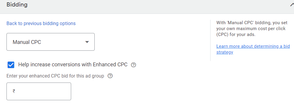 Google Ads Manual CPC Bidding