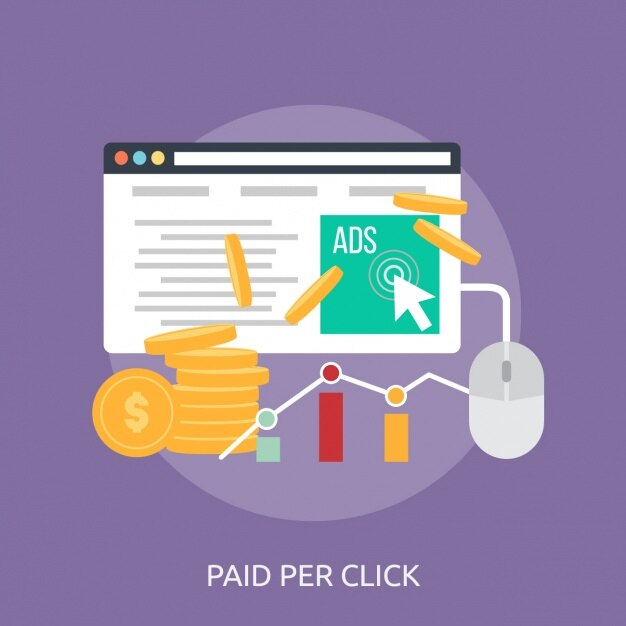 Google ads using pay-per-click model 
