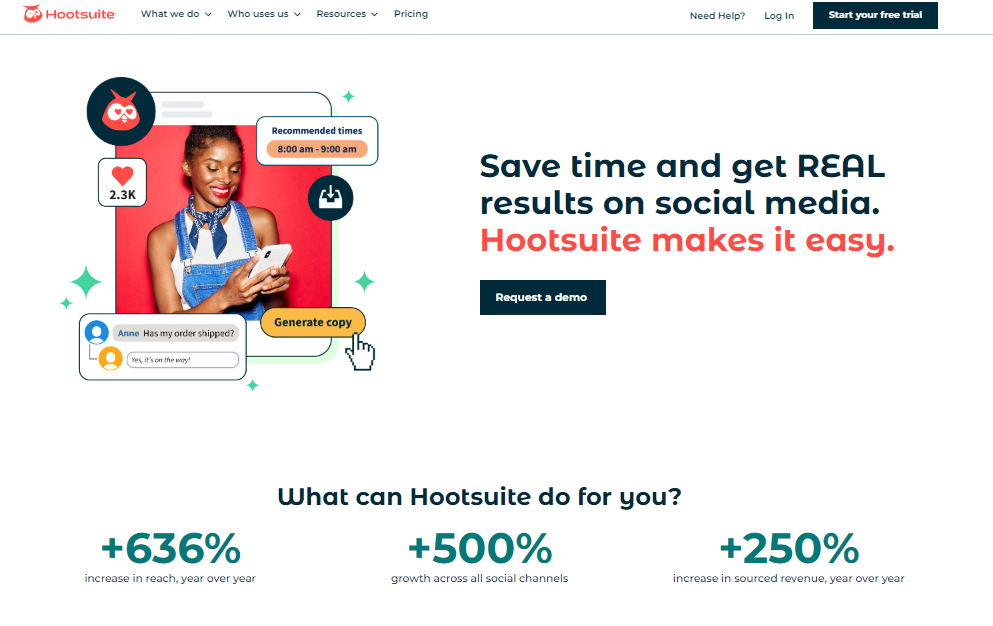 Save time and get real results on social media. Hootsuite makes it easy.