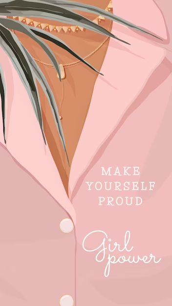 Pink Suit With 'Make Yourself Proud. Girl Power' Written on It