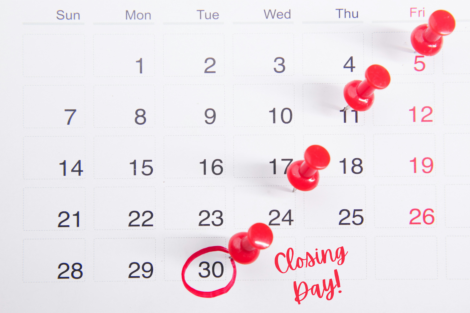 calendar closing day