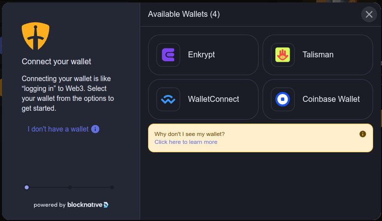 Using Camelot Exchange with Enkrypt