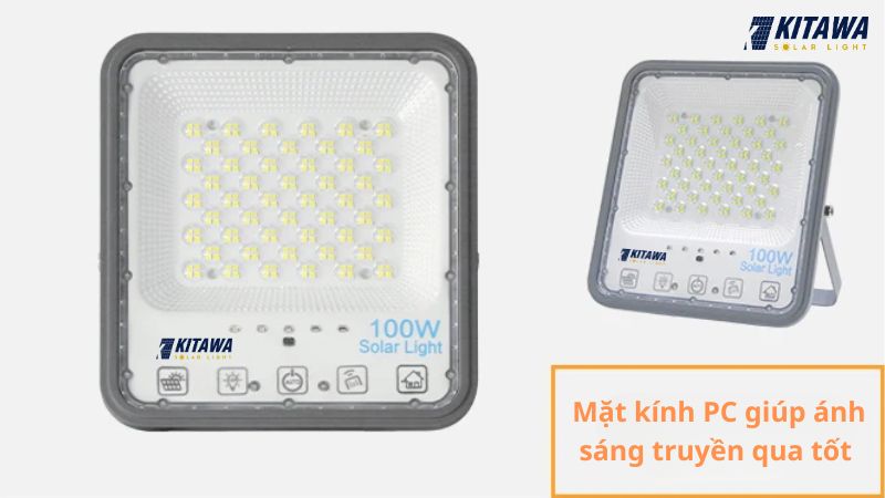 Đèn pha năng lượng mặt trời 100W bọc cầu Kitawa - DP11100
