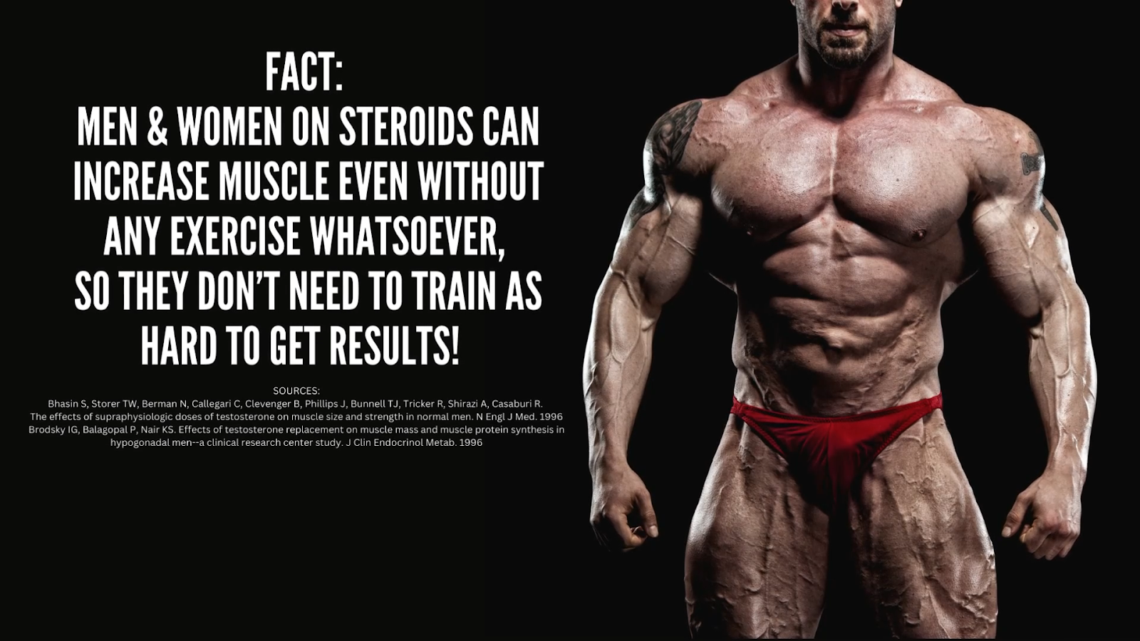Men and women on steroids can increase muscle mass even with no training 