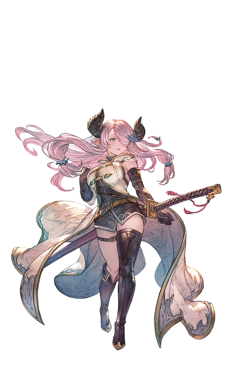 A promotional image of the character Narmaya from Granblue Fantasy: Relink. 