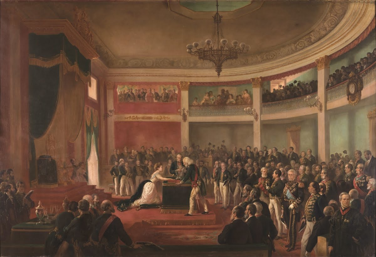 The oath of the Princess Imperial as regent of the Empire of Brazil, c. 1870