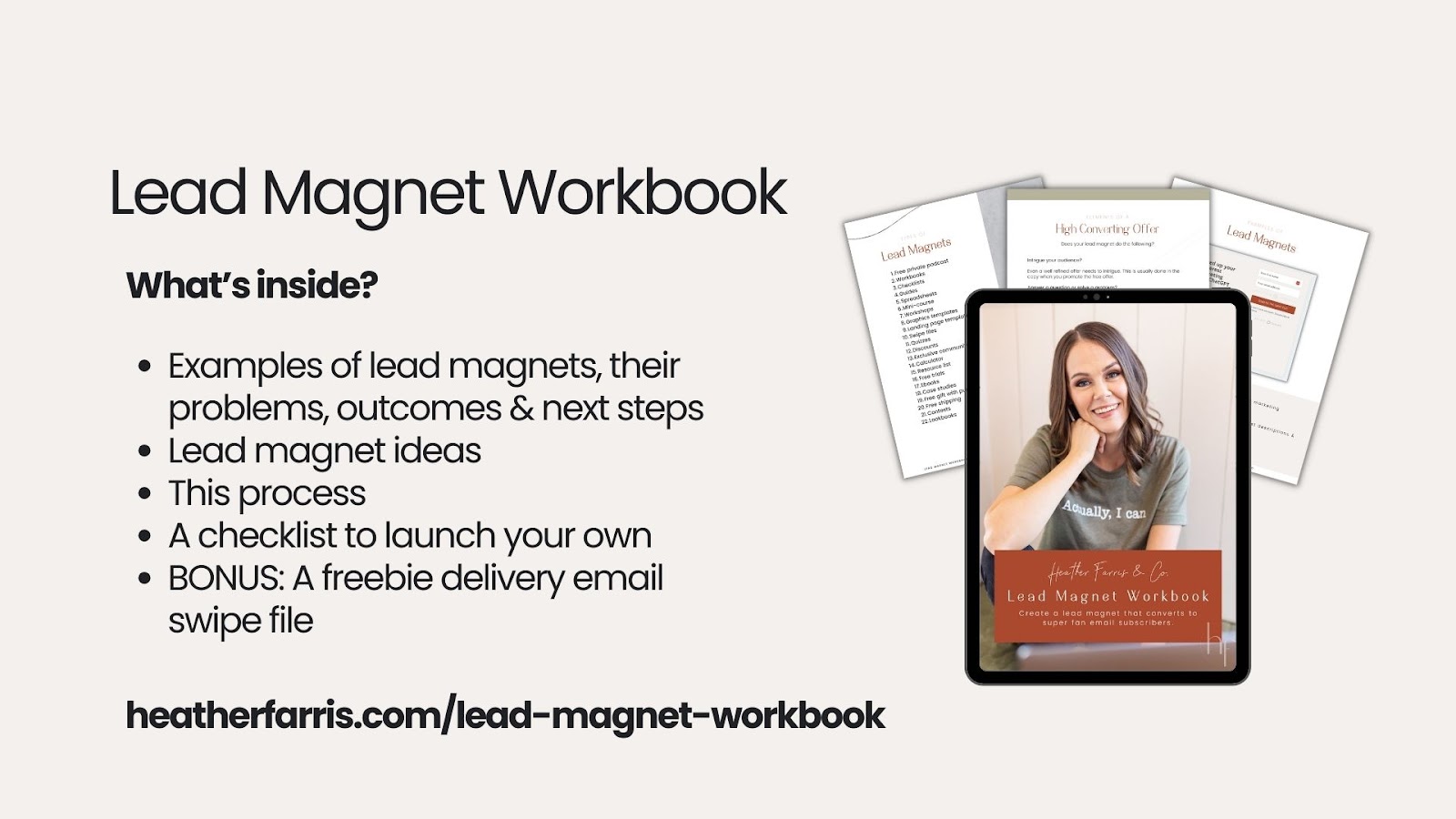 how to create a lead magnet for your audience with this workbook