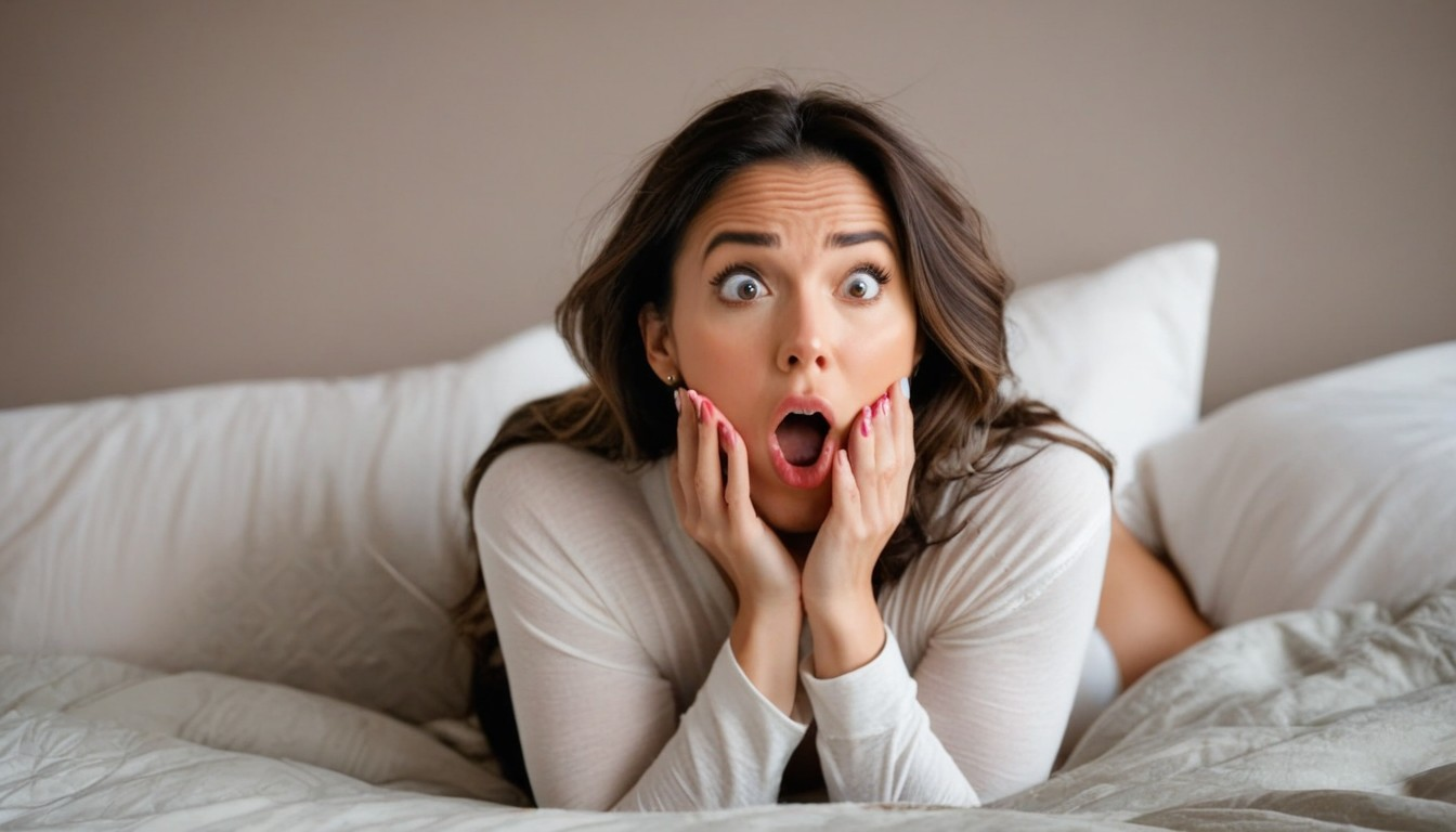 woman looking surprised