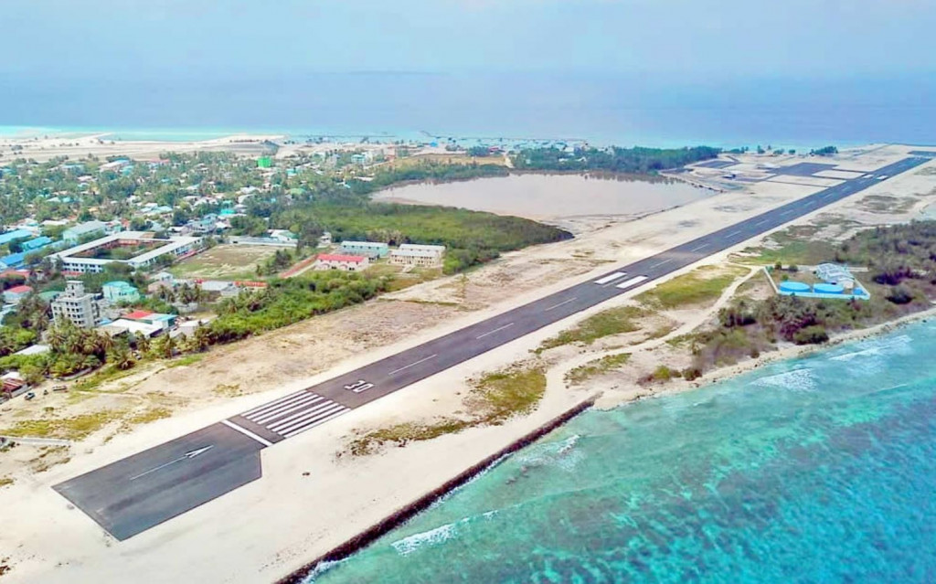 The town and Kulhudhuffushi Airport. Photo Credit: The Maldives Journal via Google Images