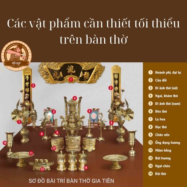 Cách bày trí bàn thờ đẹp chuẩn hiện nay