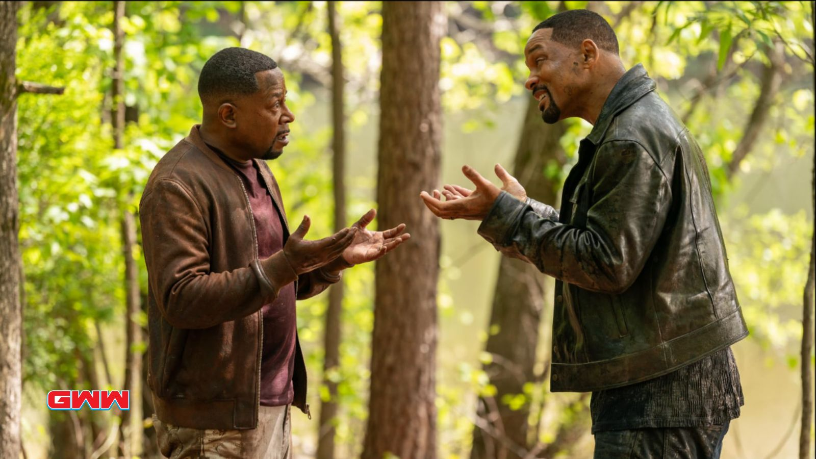 Mike Lowrey and Marcus Burnett talking animatedly, Bad Boys 4 release date