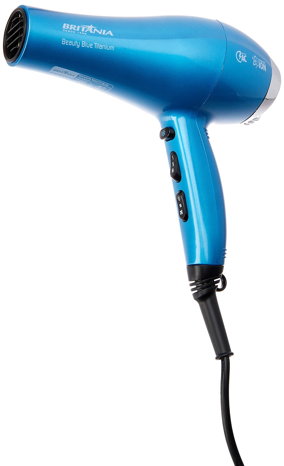 Secador de cabelo, Beauty blue titanium Bsc03az, 2000w, Azul, 220V, Britânia