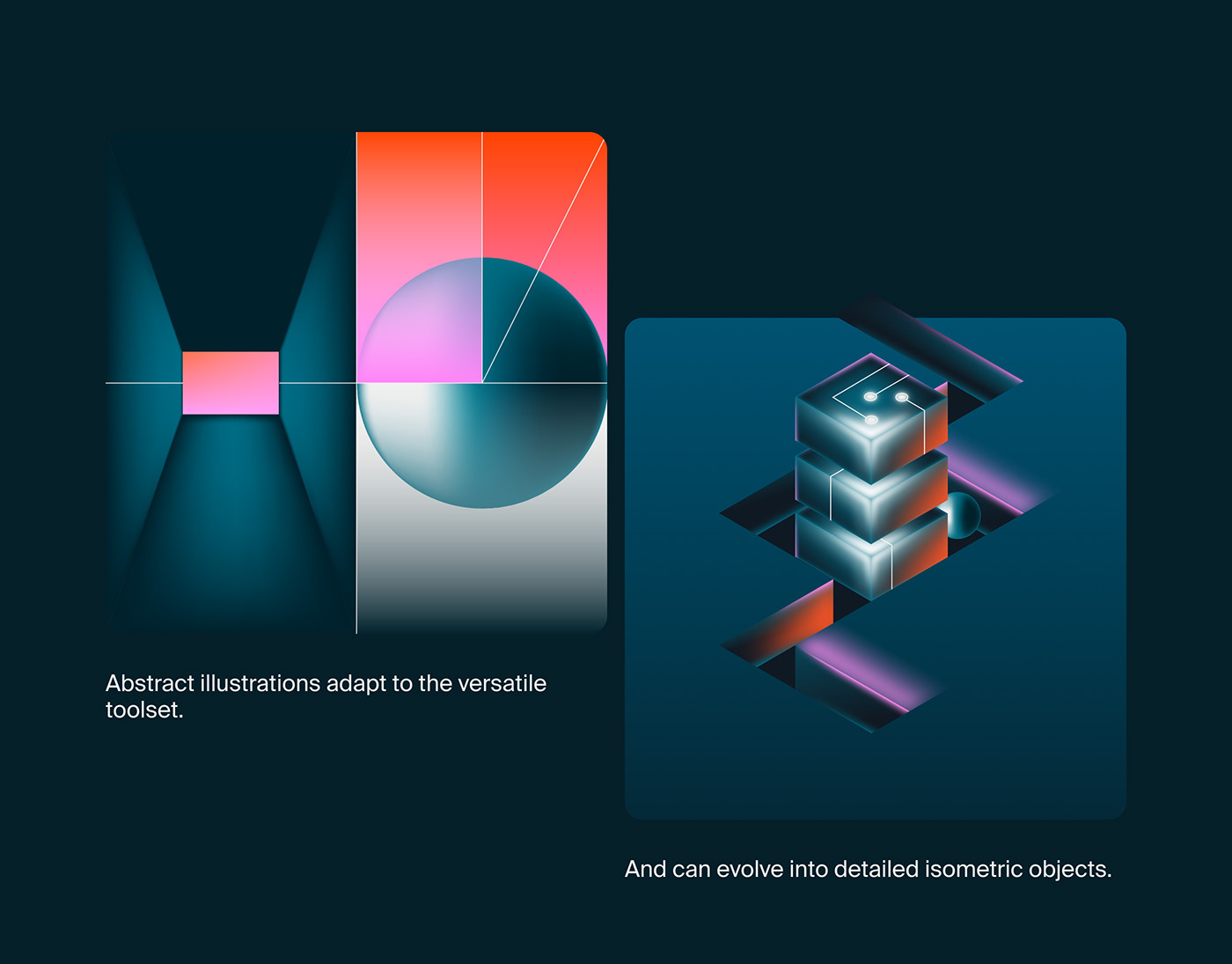3D abstract branding  gradient graphic design  ILLUSTRATION  logo Render UI visual identity