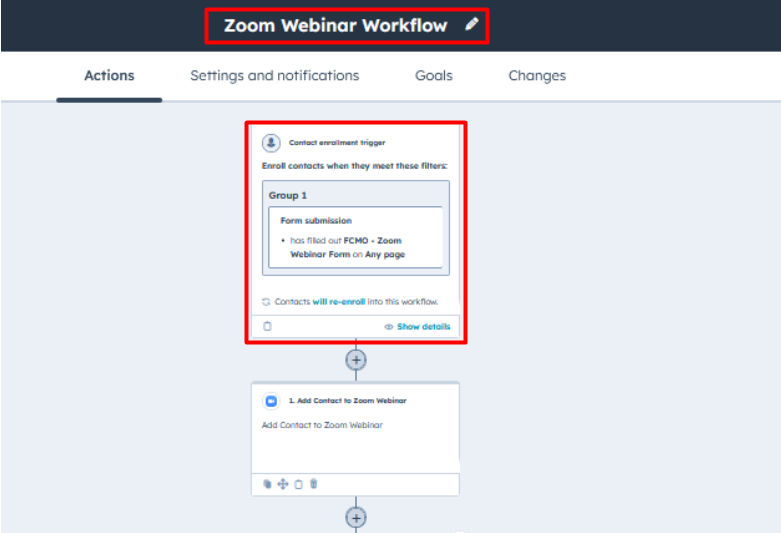 Zoom webinar workflow