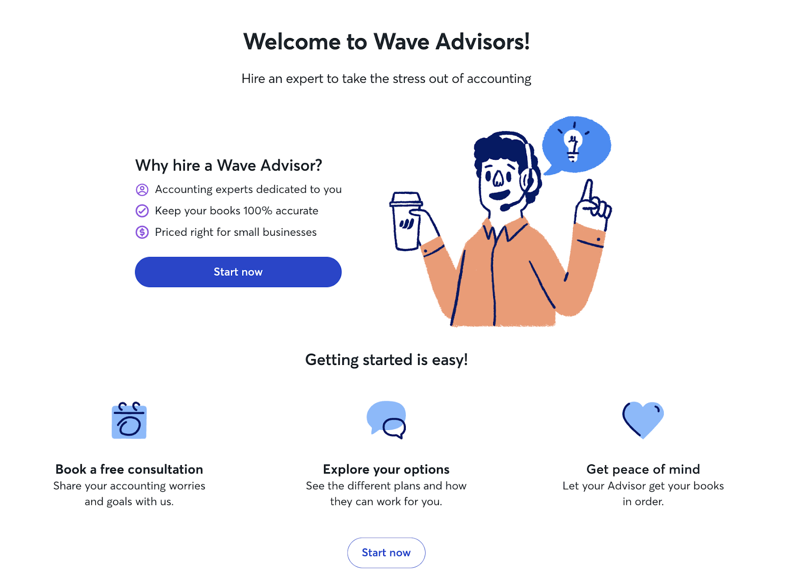 Wave advisors page example
