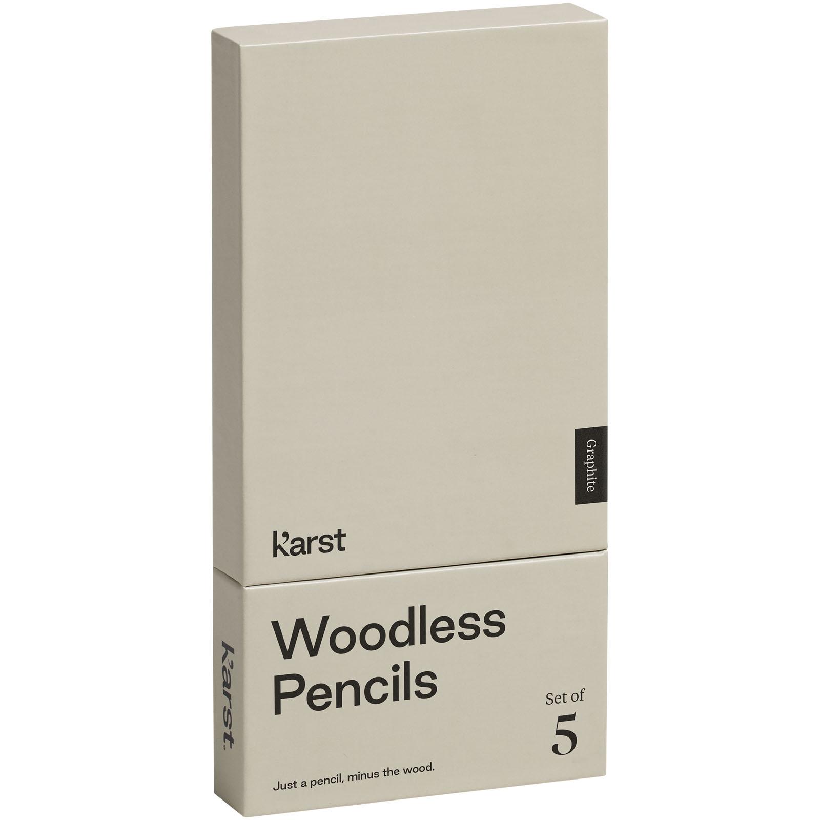 A box of woodless pencils

Description automatically generated