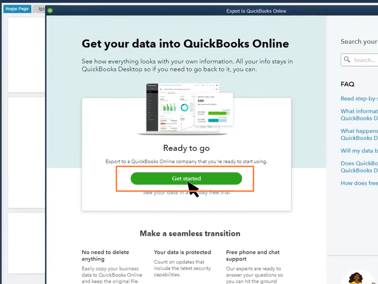 migrate QuickBooks desktop to online: Export company files on the QuickBooks Desktop Pro or Premier