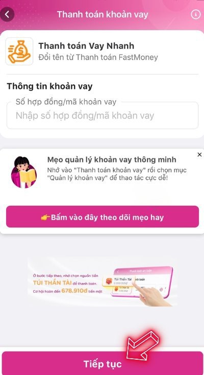 Tra cứu hợp đồng Fast Money