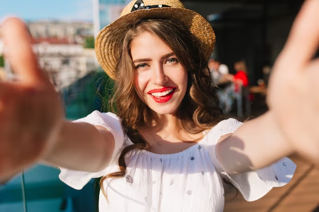 Cute Girl Snapping a Selfie