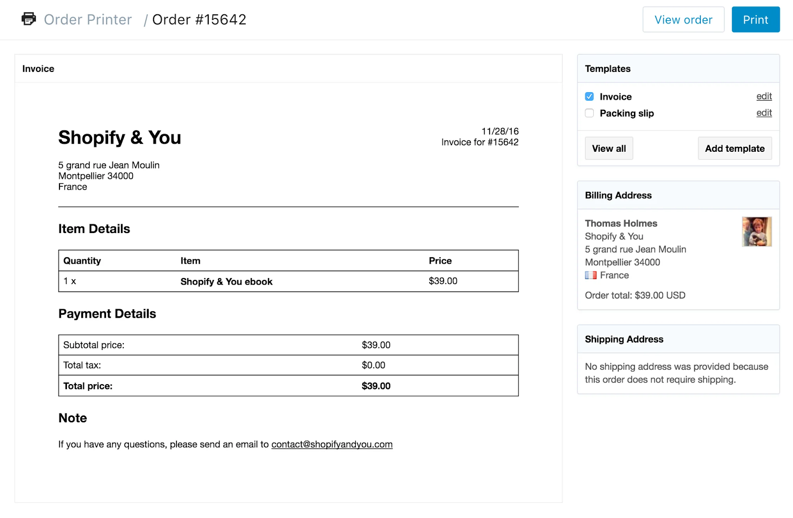 How to Create an Invoice on Shopify